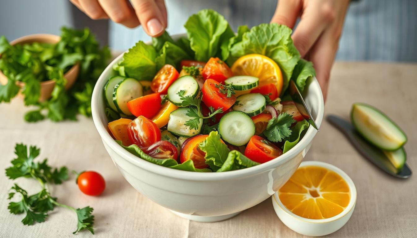 Seasonal meal prepared in a home kitchen